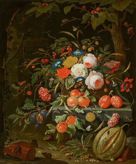 Abraham Mignon 32 Stilleven Met Bloemen En Vruchten C 1670 Doek 75