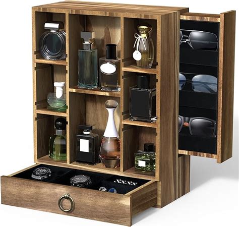 Amazon Wooden Cologne Organizer For Men Multi Slide Tier Of