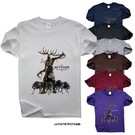 Gildan Men T Shirt Summer Tee The Witcher Game Printed Seven Colors