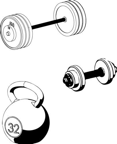 Barbell Isolated Cartoon Design Royalty Free Vector Image