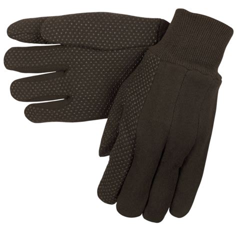 Dotted Brown Jersey Work Gloves Universal Industrial Supply