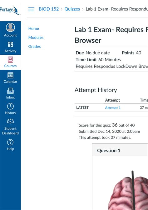 Portage Learning Biod Quizzes Lab Exam Requires Respondus
