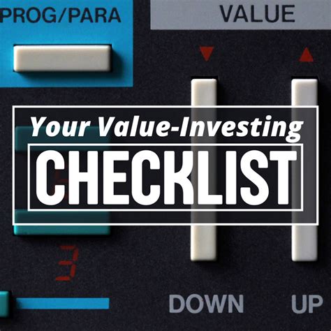 A 7 Point Stock Buying Checklist For Value Investors Toughnickel