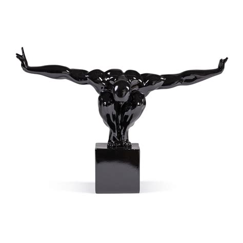 Kare Design Black Athlete Skulptur Schwarzer Athlet Aus Kunstharz