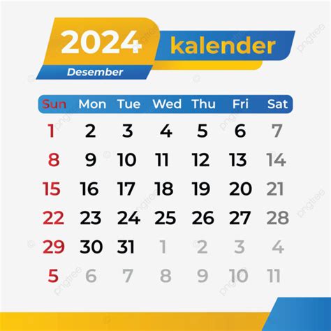 Download Da Imagem Do Calendário De Dezembro De 2024 Vetor PNG