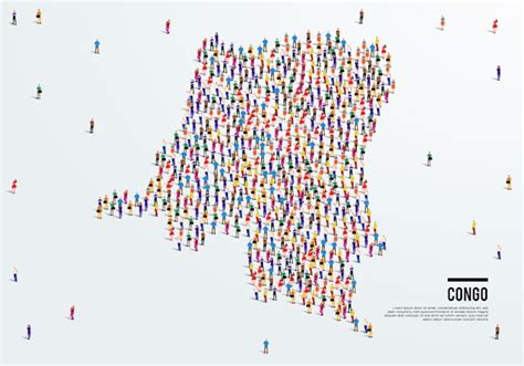 Premium Vector Congo Map Large Group Of People Form To Create A