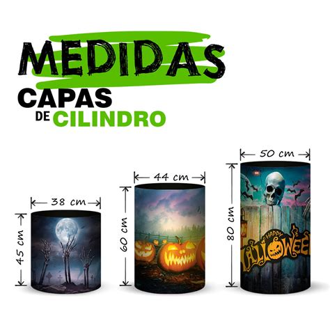 Trio Capa Cilindros Painel Redondo Halloween Tcr Elo