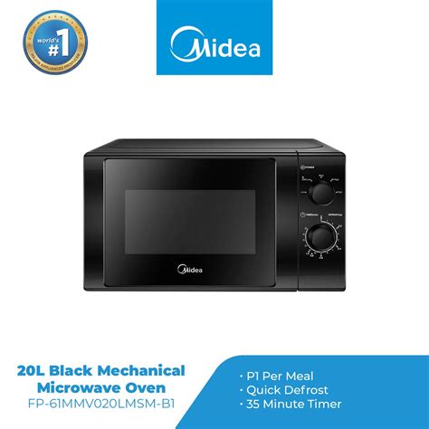 Midea Black Mechanical Microwave Oven 20L With Weight Time Defrost