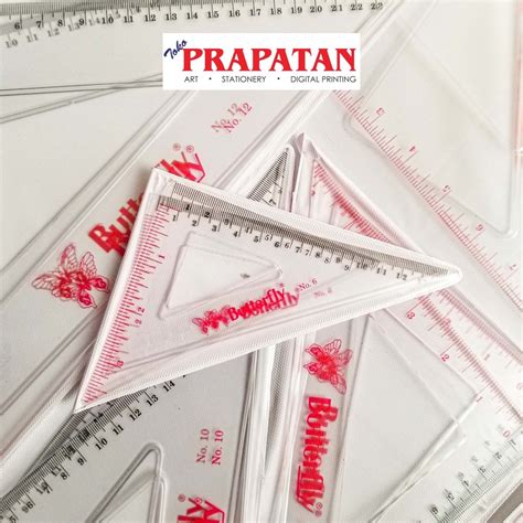 Jual Penggaris Segitiga Butterfly No Triangle Ruler Shopee