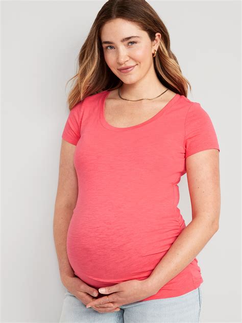 Maternity Everywear Slub Knit Scoop Neck T Shirt Old Navy