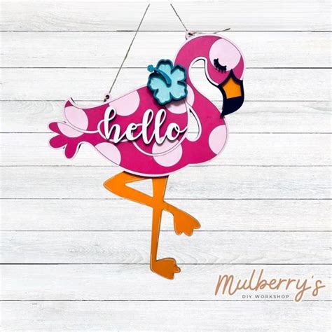 Mini Flamingo Door Hanger Mulberrys Diy Workshop