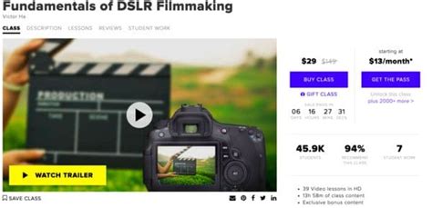 7 Best Filmmaking Courses Online The Career Project