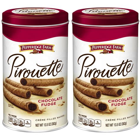 Pepperidge Farm Pirouettes Chocolate Fudge Créme Filled Wafers 135 Oz Can Pack