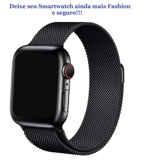 Pulseira Milanese Aço Metal AppleWatch IWO 42 44mm Mike Shop