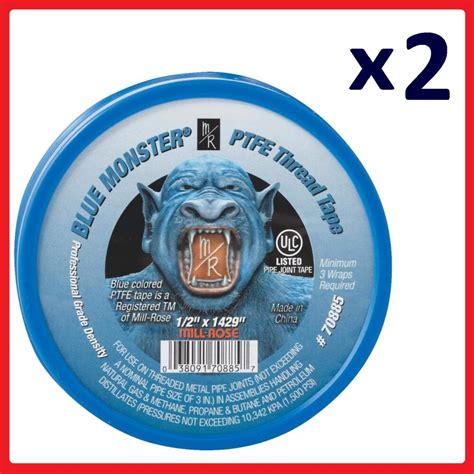 Blue Monster Tape Blue Ptfe Teflon Thread Tape X Two