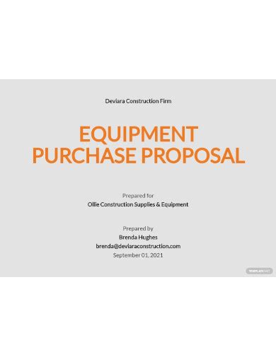 Free Equipment Proposal Samples In Pdf Ms Word Apple Pages