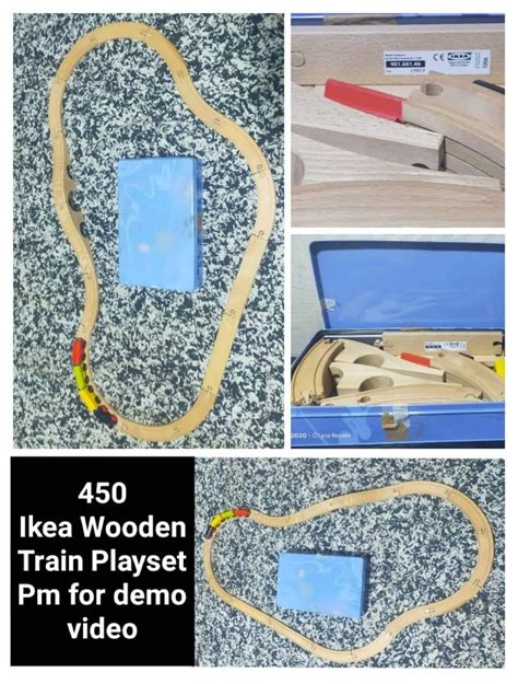 Ikea Wooden Train Playset, Hobbies & Toys, Toys & Games on Carousell