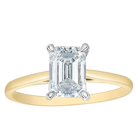 Emerald-Cut Ladies Solitaire - William & Son Jewelers