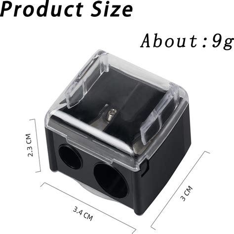 6pcs Eyeliner Sharpener Set Dual Hole Makeup Pencil Sharpeners For