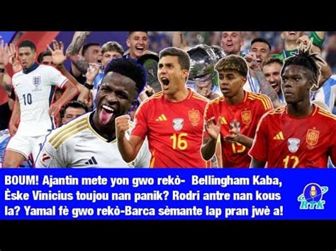 BOUM Ajantin fè gwo rekò Bellingham Kaba Èske Vinicius toujou nan