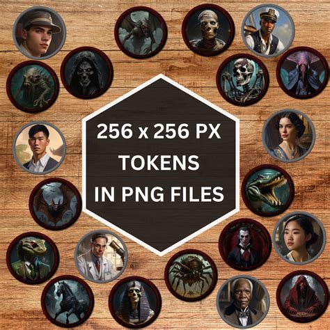 190 Call of Cthulhu Tokens, Characters and Monsters, Lovecraft Digital ...