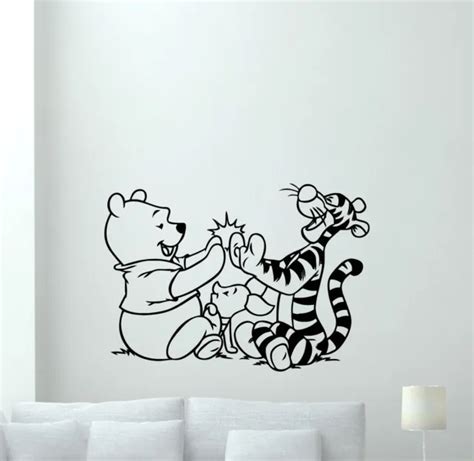 Winnie The Pooh Wall Decal Tigger Piglet Cartoon Vinyl Sticker Kids