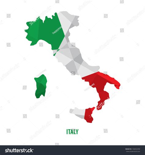 Map Of Italy Vector Illustration Royalty Free Stock Vector