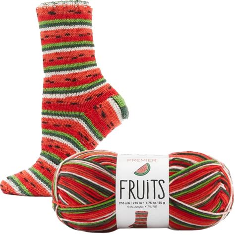 Sock Yarn Fruits Easy Care Acrylic Sock Weight Yarn By Premier Yarns