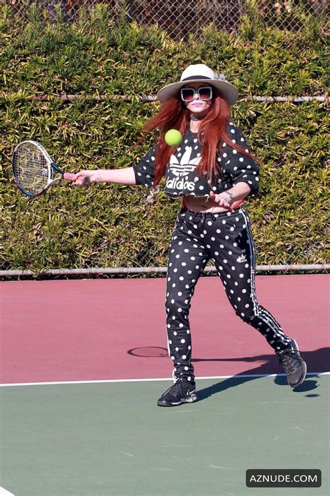 Phoebe Price Sexy Seen Stretching Out In Hot Outfit For Tennis AZNude
