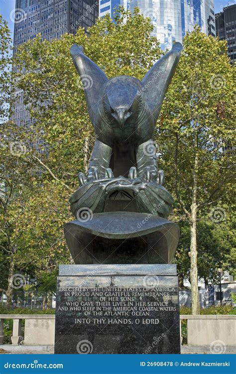 Navy Memorial Eagle Battery Park Editorial Stock Photo Image Of