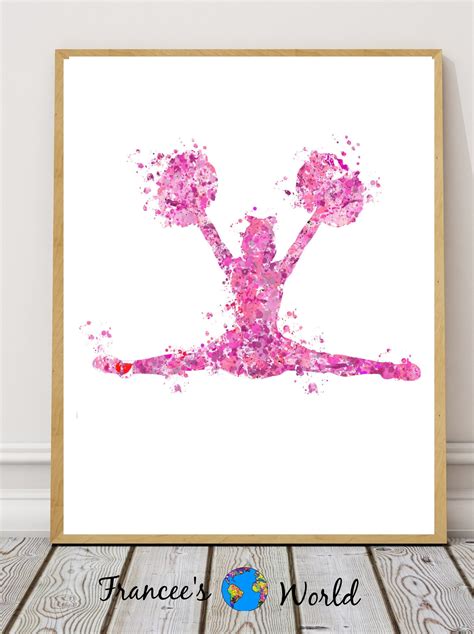 Pink Cheerleader Print Cheerleader Print Cheerleader Etsy