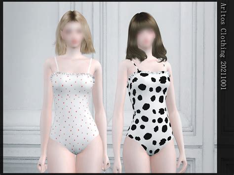 The Sims Resource Printed Swimsuit 20211001 Sims Memes Png Outfits