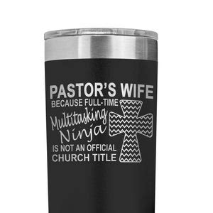 Pastor S Wife Multitasking Ninja Funny Pastor S Wife Skinny Tumbler Etsy