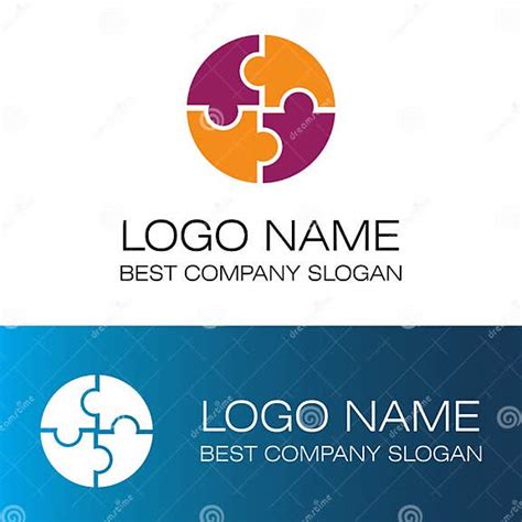 Puzzle Logo Stock Vector Illustration Of Isolated Union 82862065