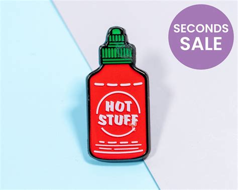 Sriracha Hot Sauce Food Enamel Pin Seconds Sale Hot Stuff Pin Funny Enamel Pin Cute Enamel