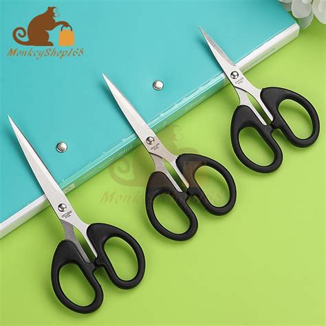 Gunting Kecil Student Scissor Stainless Steel Black Handle Mm