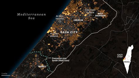 Map: After a month of bombardments, as much as a third of Gaza City is ...