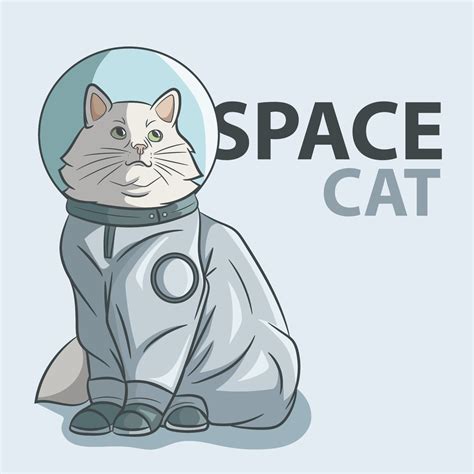 Ilustração Vetorial De Gato Espacial 11545622 Vetor No Vecteezy