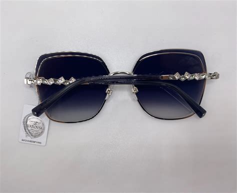 Swarovski Sk 287 D 16c Silver Butterfly Rimless Sunglasses Frame 59 16 145 Sk287 Ebay