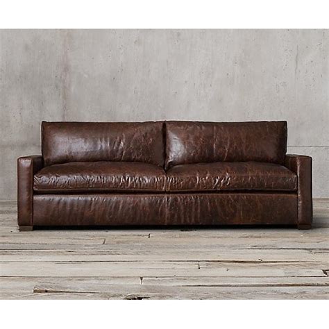 Restoration Hardware Maxwell Leather Sofa Aptdeco