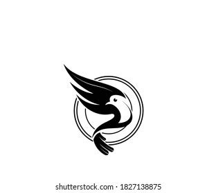 Vector Eagle Falcon Linear Logo Design Stock Vector Royalty Free