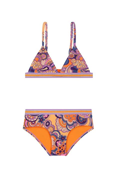 Shiwi Triangel Bikini Luna Oranje Paars Kleertjes