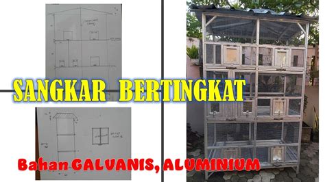 Kandang Sangkar Burung Baja Ringan Galvanis Aluminium Anti Karat