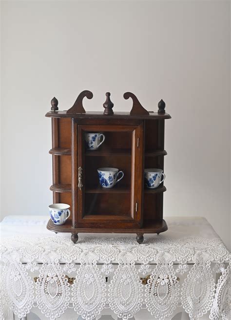 Antique Display Cabinet, Old Wall Cabinet. - Etsy