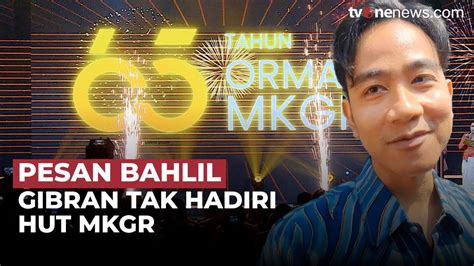 Begini Pesan Ketum Golkar Bahlil Ke Wapres Gibran Saat HUT MKGR