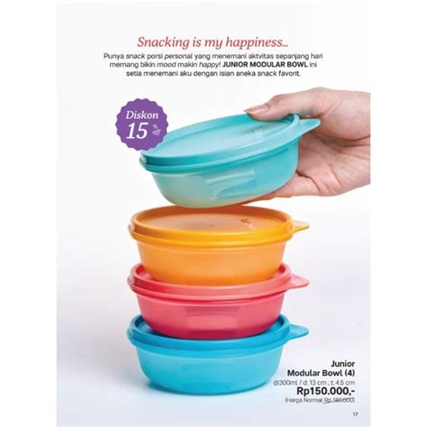 Jual Tupperware Junior Modular Bowl Wadah Tempat Makanan Wadah Snack