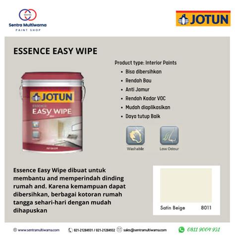 Promo Jotun Essence Easy Wipe Satin Beige Pail Ltr Cicil X