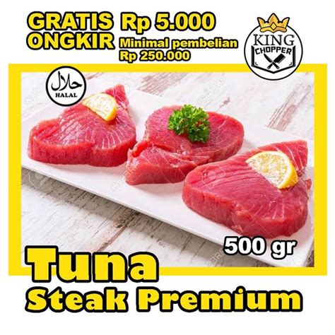 Jual IKAN TUNA STEAK FILLET FROZEN FRESH SEGAR PREMIUM DAGING BEKU CUT