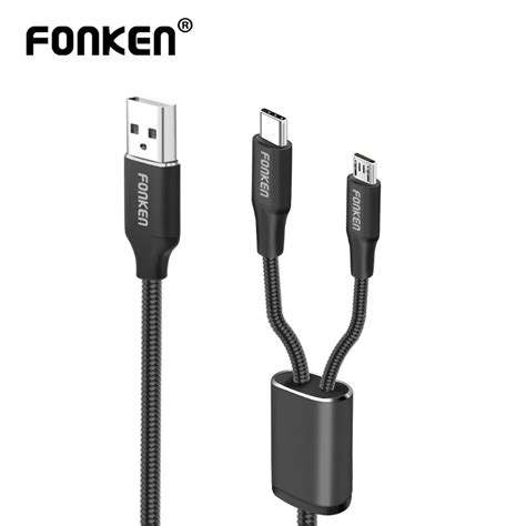 Fonken In Usb Cable Micro Usb Type C Fast Charging Cable Usb Cord