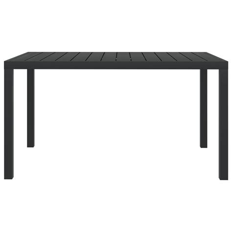 Table De Jardin Noir X X Cm Aluminium Et Wpc Au Meilleur Prix